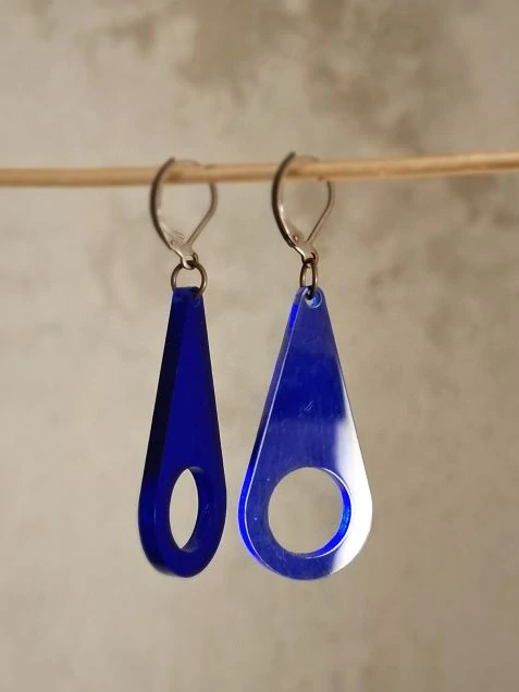 Slzy, průsvitné visací náušnice