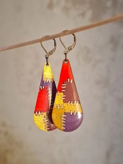 Náušnice Decoupage