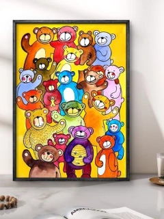 Medvídci- tištěný obrázek