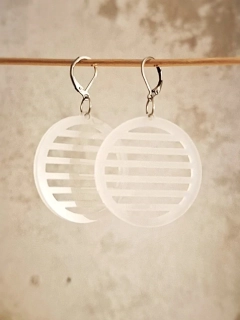 Pruhované kruhy, visací náušnice