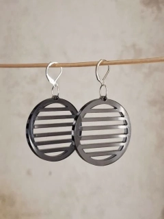 Pruhované kruhy, visací náušnice